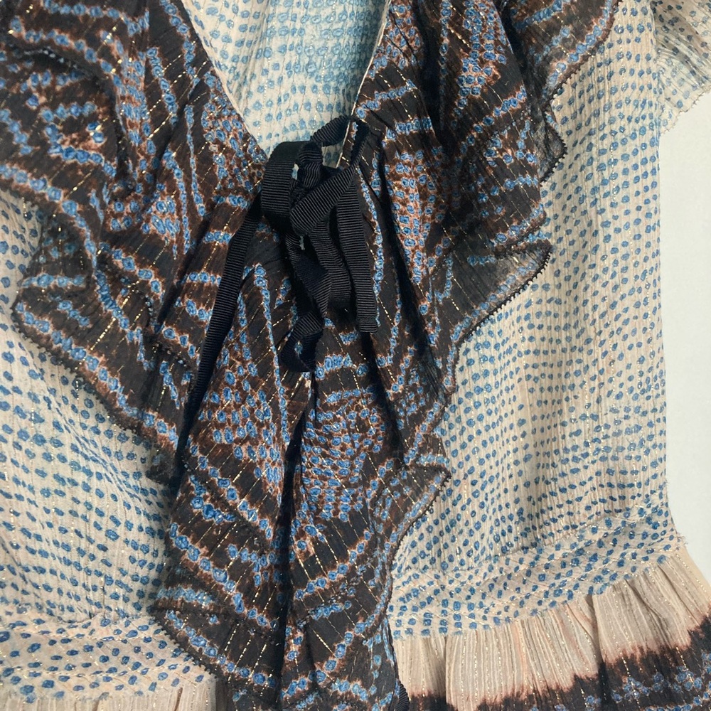 Women's Ulla Johnson Multicolor Patterned Ruffle … - image 3